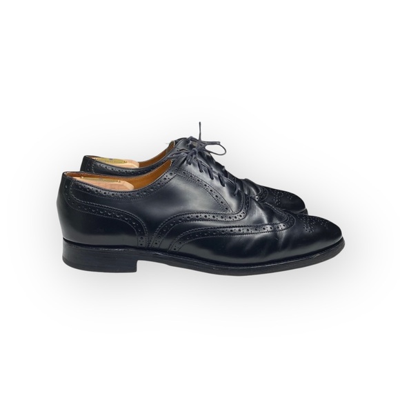 Polo Ralph Lauren ❁ Classic Oxford Wingtip Dress Shoes ❁ Black Leather ❁ 11.5 - Picture 3 of 17